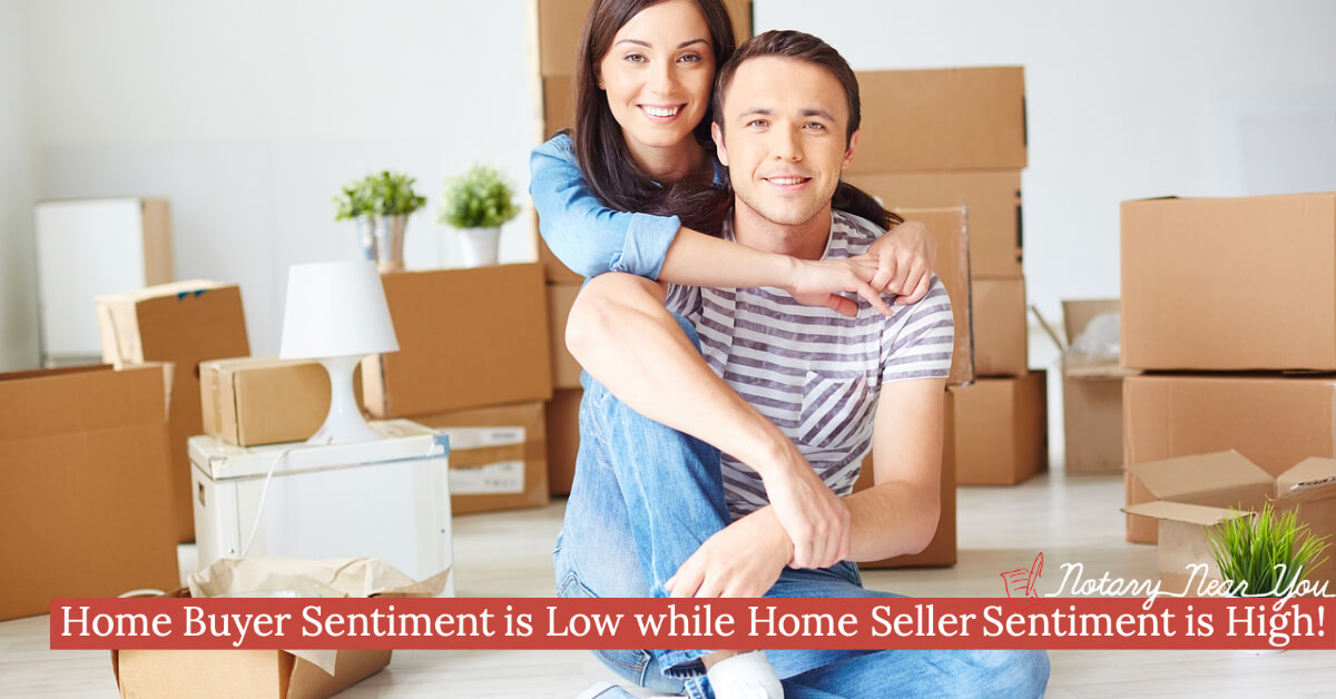Home Buyer Sentiment is Low while Home Seller Sentiment is High!