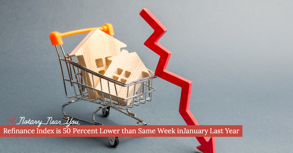 Refinance Index is 50 Percent Lower than Same Week in January Last Year